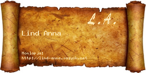 Lind Anna névjegykártya